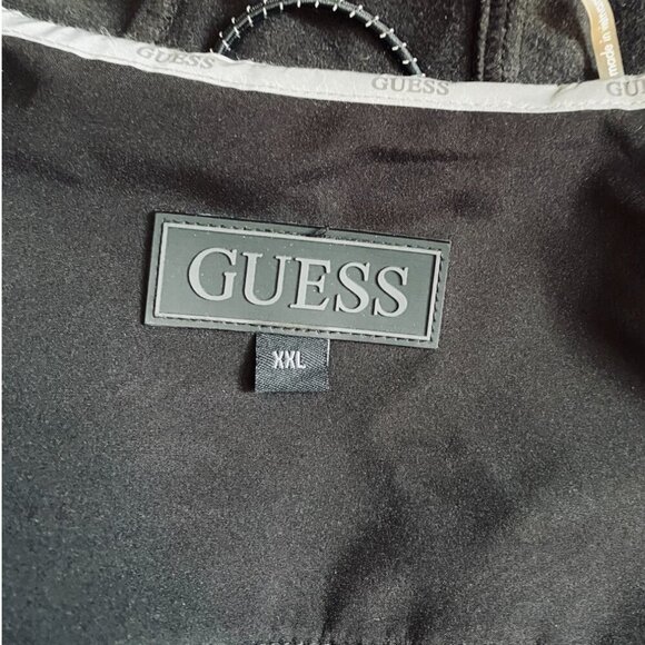GUESS Mens Full Zip Hooded Jacket Bomber Jacket Winter Coat Sz XXL - Picture 7 of 8